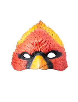 Kostümzubehör Maske Vogel rot