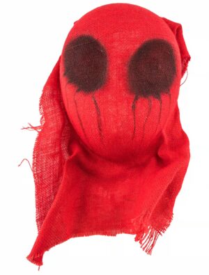 Kostümzubehör Maske Vogelscheuche rot