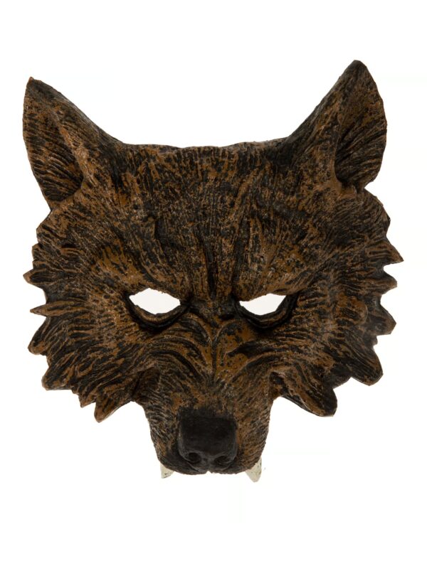 Kostümzubehör Maske Wolf braun