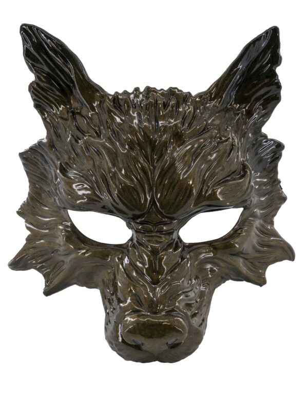 Kostümzubehör Maske Wolf gold