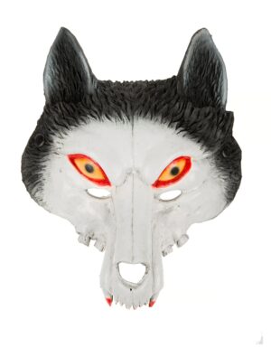 Kostümzubehör Maske Wolf grau