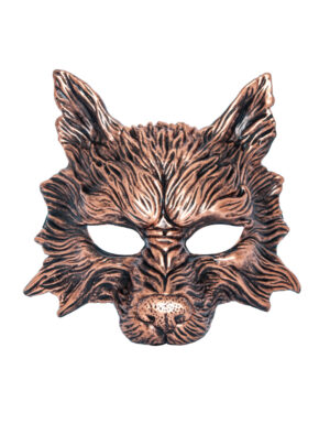 Kostümzubehör Maske Wolf kupfer