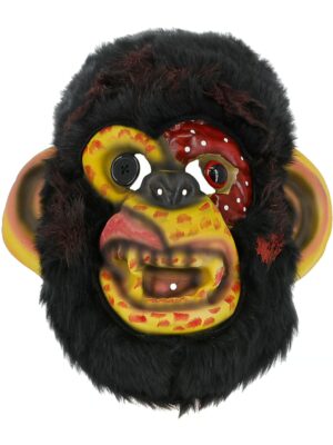 Kostümzubehör Maske Zombieaffe schwarz/rot
