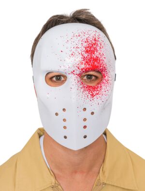 Kostümzubehör Maske blutig rot/weiß