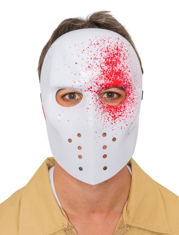 Kostümzubehör Maske blutig rot/weiß