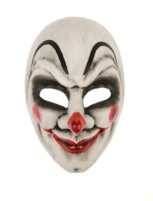 Kostümzubehör Maske gruseliger Clown schwarz/weiß/rot