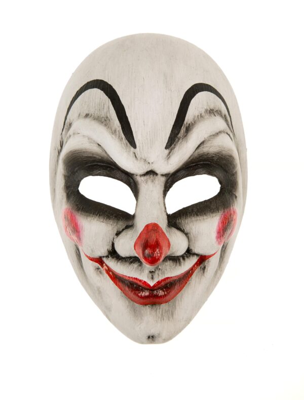 Kostümzubehör Maske gruseliger Clown schwarz/weiß/rot