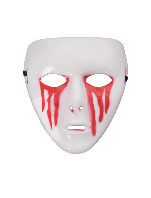 Kostümzubehör Maske mit blutenden Augen Farbe: rot/weiß