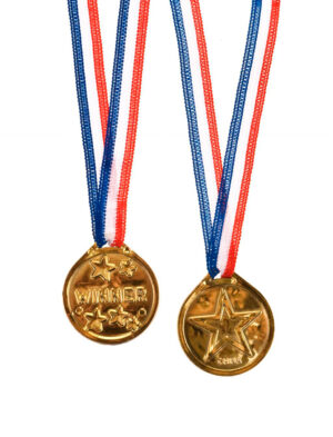 Kostümzubehör Medaillen im Beutel Kinder 6 Stk. Farbe: gold