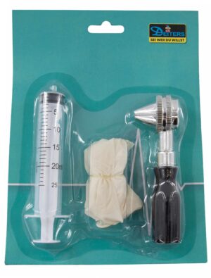 Kostümzubehör Medizin-Set 3tlg. schwarz/silber