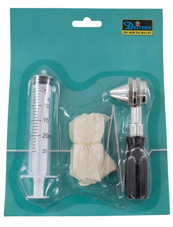 Kostümzubehör Medizin-Set 3tlg. schwarz/silber