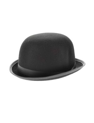 Kostümzubehör Melone Filz schwarz 61