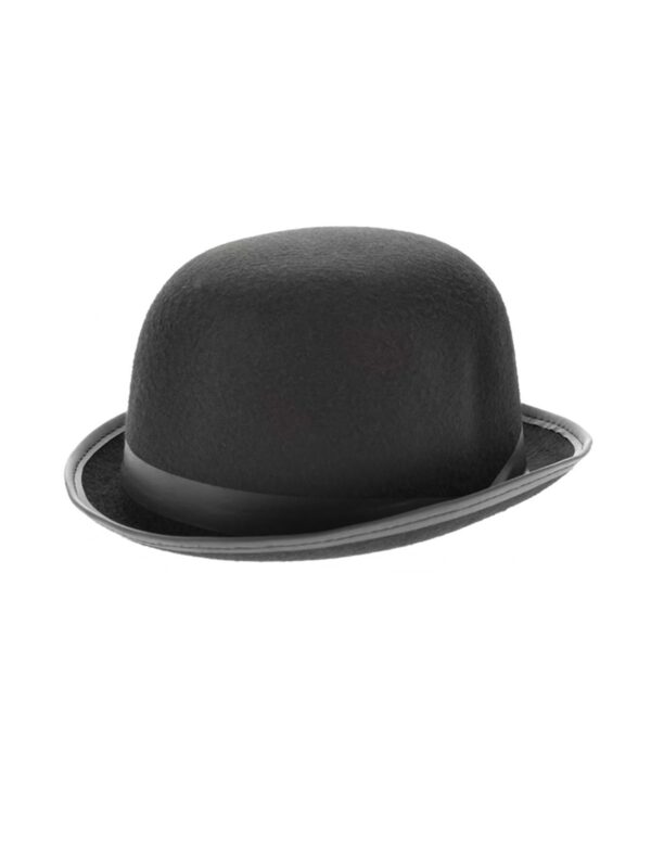 Kostümzubehör Melone Filz schwarz 61