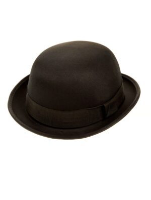 Kostümzubehör Melone Satin schwarz