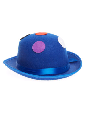 Kostümzubehör Melone mit Punkten blau 60