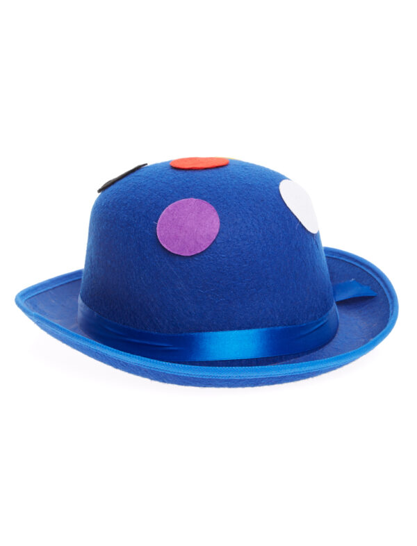 Kostümzubehör Melone mit Punkten blau 60