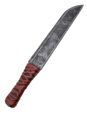 Kostümzubehör Messer 45cm Farbe: schwarz/rot