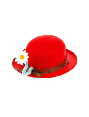 Kostümzubehör Midi Melone mit Blume an Draht rot one size