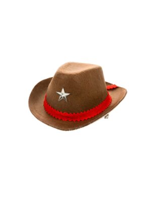 Kostümzubehör Mini Cowboyhut mit Haarclip braun one size