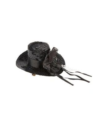 Kostümzubehör Mini Hut mit Haarclip schwarz one size