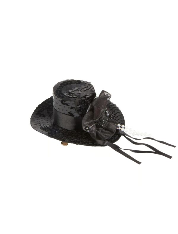 Kostümzubehör Mini Hut mit Haarclip schwarz one size