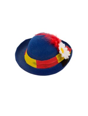 Kostümzubehör Mini Melone Clown mit Blume blau