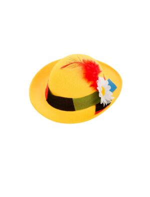 Kostümzubehör Mini Melone Clown mit Blume gelb