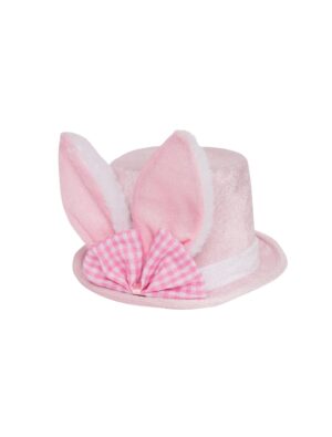 Kostümzubehör Mini Zylinder mit Hasenohren pink