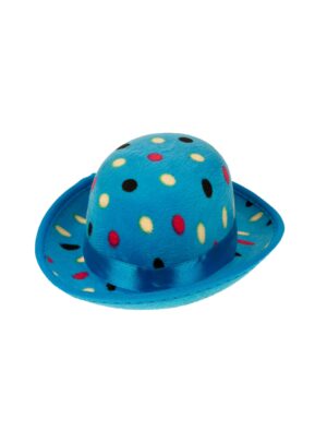 Kostümzubehör Minihut gepunktet blau one size