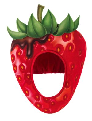 Kostümzubehör Mütze Erdbeere rot one size