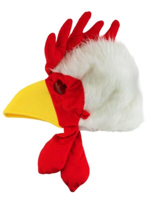 Kostümzubehör Mütze Hahn Plüsch gelb/weiß one size
