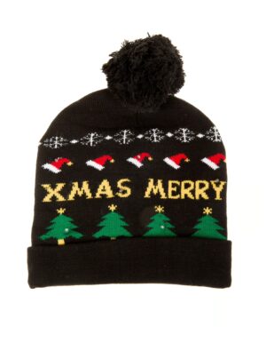 Kostümzubehör Mütze LED X-Mas Farbe: mehrfarbig