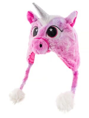 Kostümzubehör Mütze Plüsch Einhorn pink one size