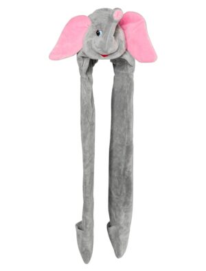 Kostümzubehör Mütze Plüsch Elefant Farbe: grau