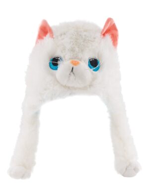 Kostümzubehör Mütze Plüsch Katze weiß one size