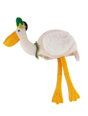 Kostümzubehör Mütze Plüsch Pelikan weiß one size