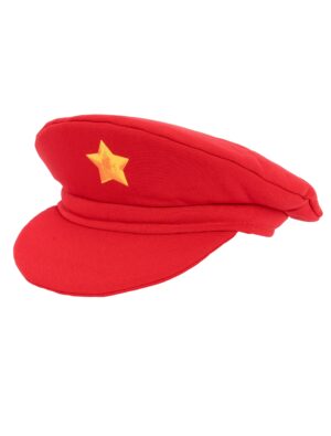 Kostümzubehör Mütze rot mit Stern