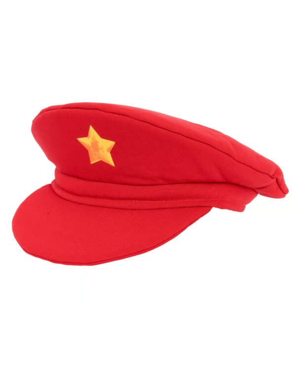 Kostümzubehör Mütze rot mit Stern