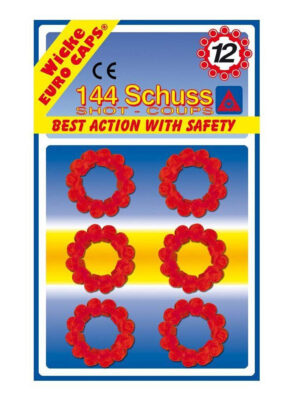 Kostümzubehör Munition 12-Schuss Ringamorces / 144 Schuss Farbe: rot