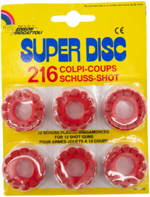 Kostümzubehör Munition 12-Schuss Ringamorces / 216 Schuss Farbe: rot