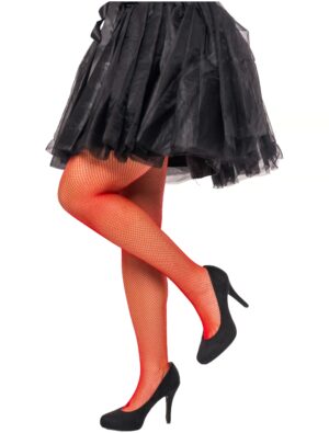 Kostümzubehör Netzstrumpfhose fein Damen rot L/XL