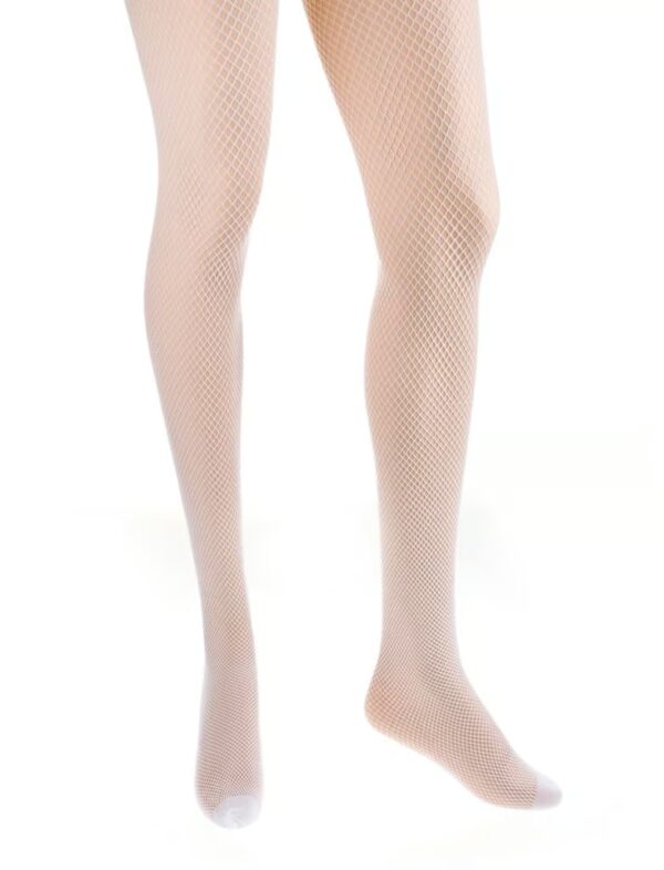 Kostümzubehör Netzstrumpfhose fein Damen weiß 2XL