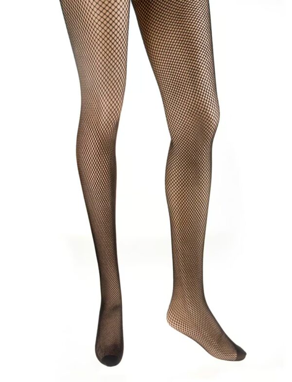Kostümzubehör Netzstrumpfhose fein Damen schwarz S/M
