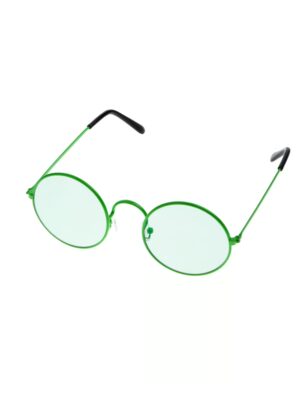 Kostümzubehör Nickelbrille neongrün