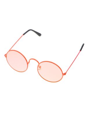 Kostümzubehör Nickelbrille neonorange