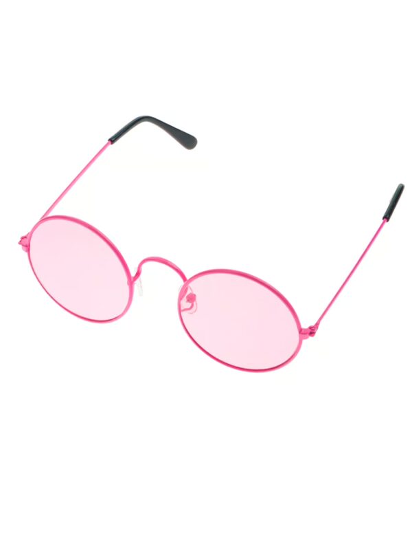 Kostümzubehör Nickelbrille neonpink