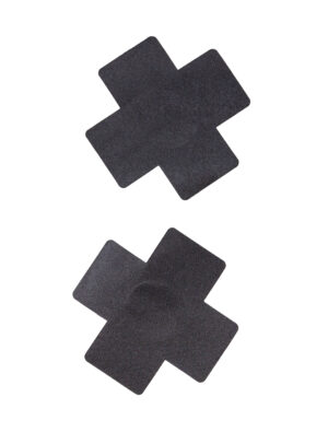 Kostümzubehör Nippel Cover Kreuz Farbe: schwarz