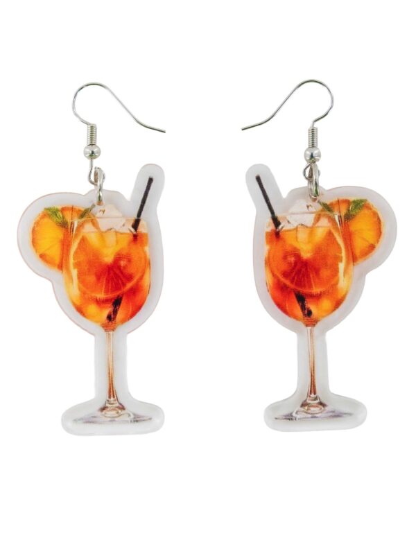 Kostümzubehör Ohrringe Cocktail orange