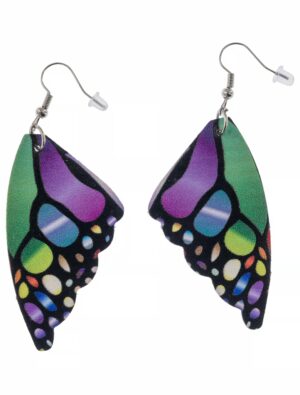 Kostümzubehör Ohrringe Schmetterling bunt Farbe: bunt