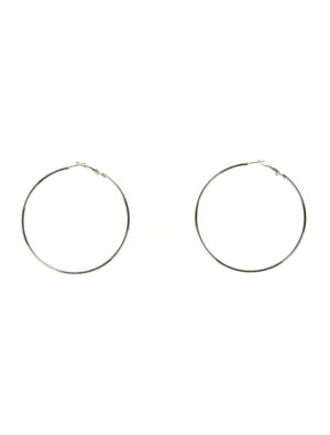 Kostümzubehör Ohrringe rund 7cm silber